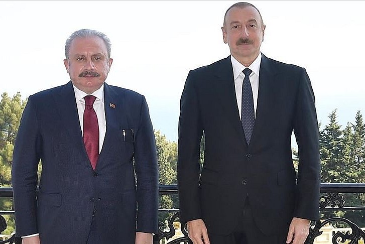 Şentop, Aliyev ile bir araya geldi