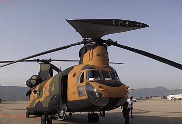 CH-47 Chinook tipi helikopterin yangına müdahale anları