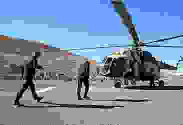 Kayseri'de helikopterle trafik denetimi