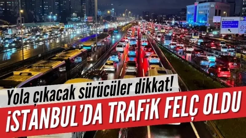 İstanbul'da trafik yoğunluğu yüzde 90'a dayandı