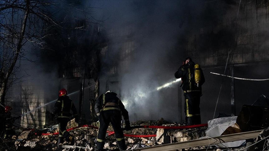 Kiev'deki televizyon kulesi vuruldu: 5 ölü