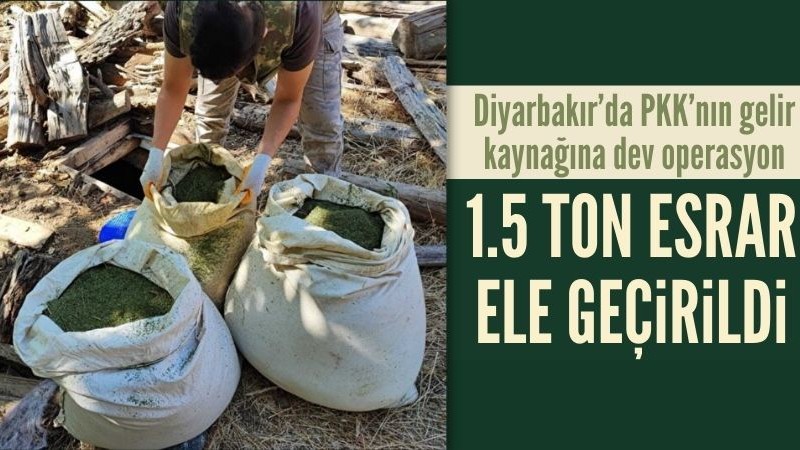 Diyarbakır'da 1 ton 530 kilogram esrar ve 2 milyon 850 kök skunk ele geçirildi