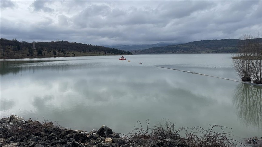 Bolu Gölköy Baraj Gölü'nde su seviyesi düştü