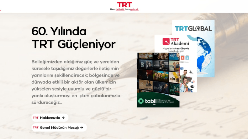 ​TRT'nin 60. Yılına Özel Web Sitesi Yayında