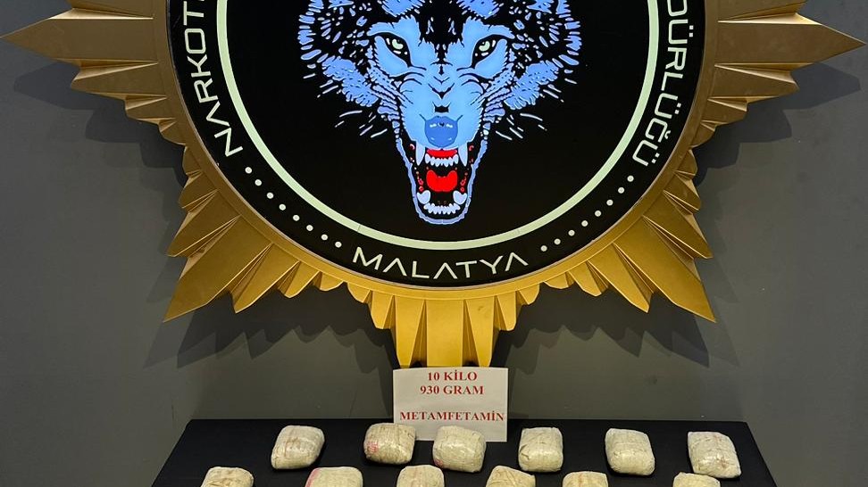 Malatya'da 10 kilo 930 gram sentetik uyuşturucu ele geçirildi