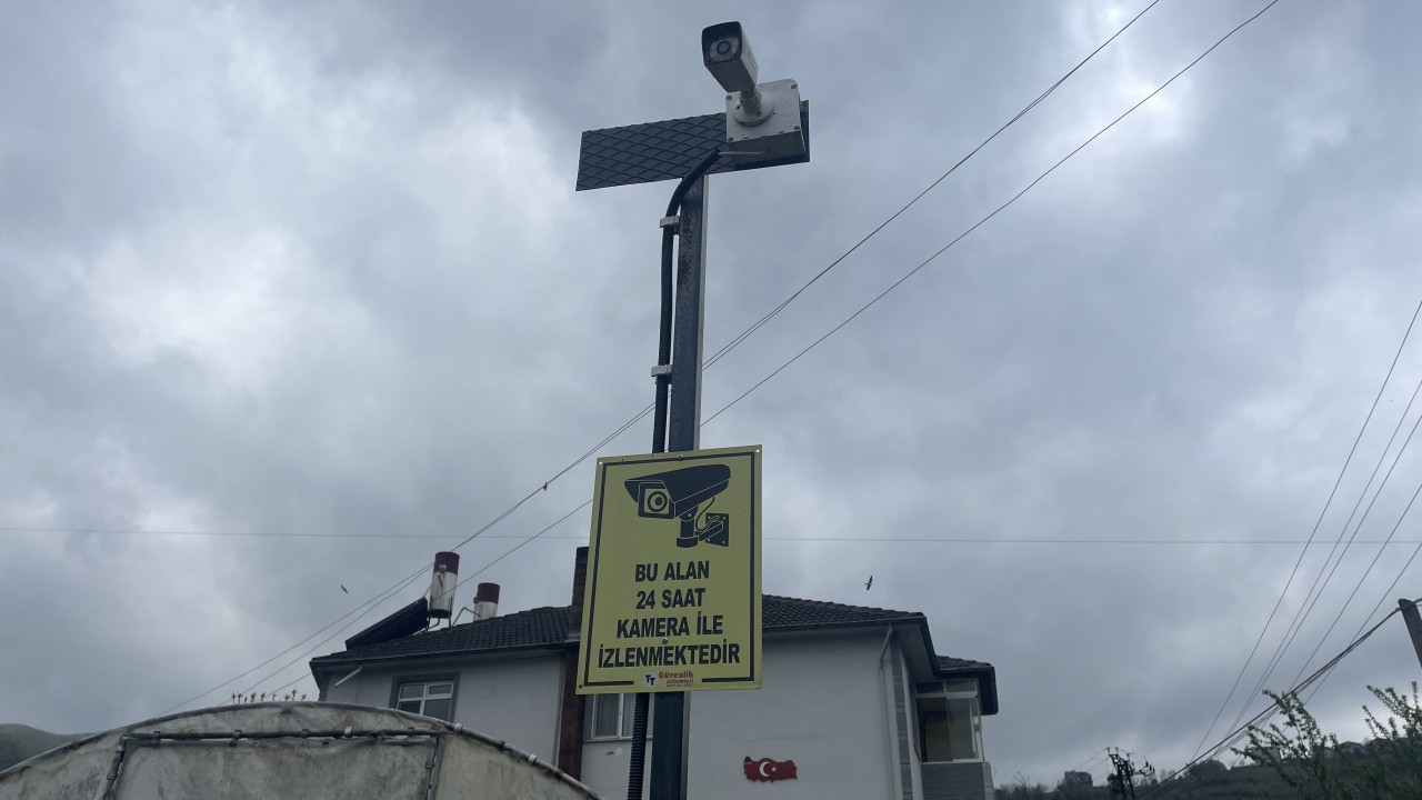 Zonguldak'ta köye kurulan kameralarla güvenlik sağlanıyor