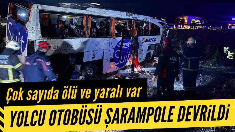 Aksaray'da yolcu otobüsü şarampole devrildi! Ölü ve yaralılar var