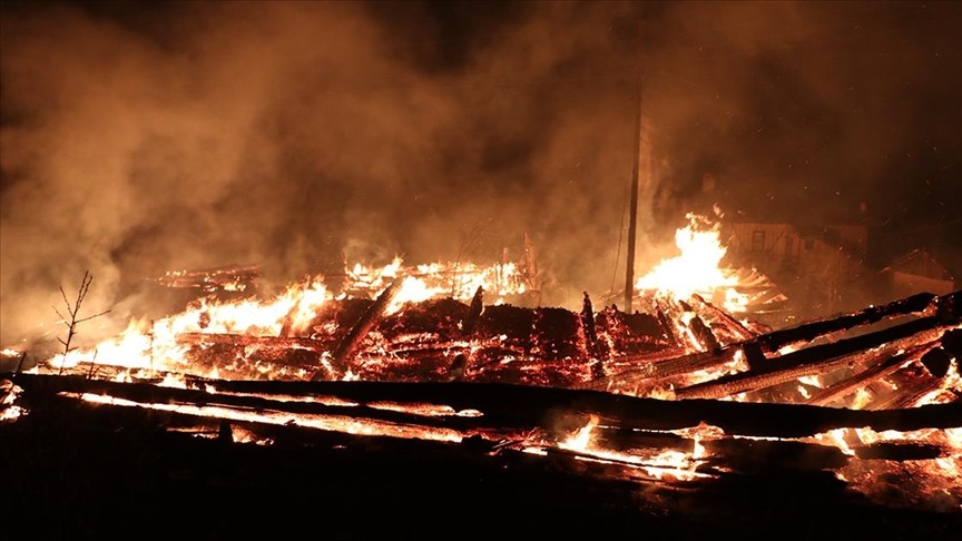 Kastamonu Daday'da korkutan yangın