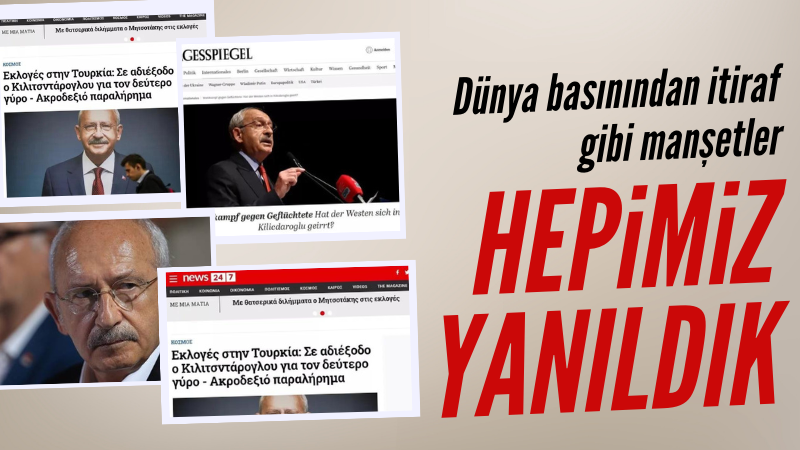 Batı medyasından itiraf gibi 'Erdoğan' manşetleri