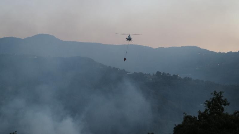Kocaeli'de orman yangınına müdahale ediliyor