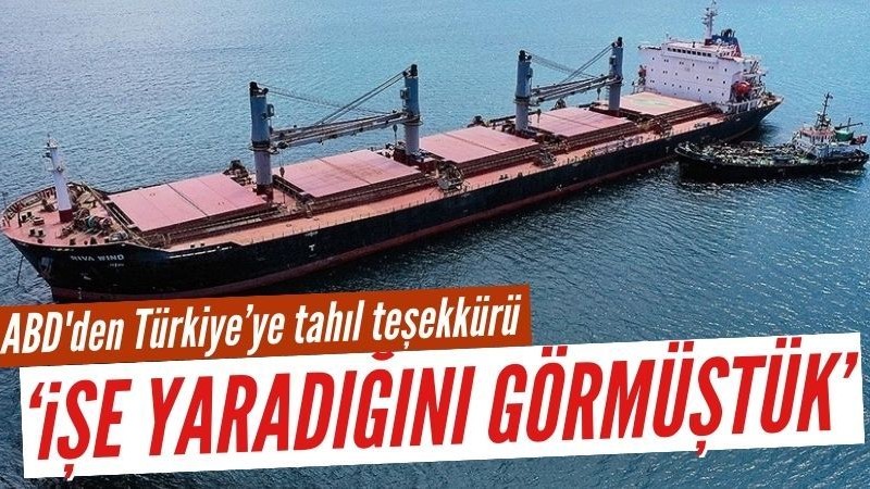 ABD'den Türkiye'ye Karadeniz Tahıl Girişimi teşekkürü