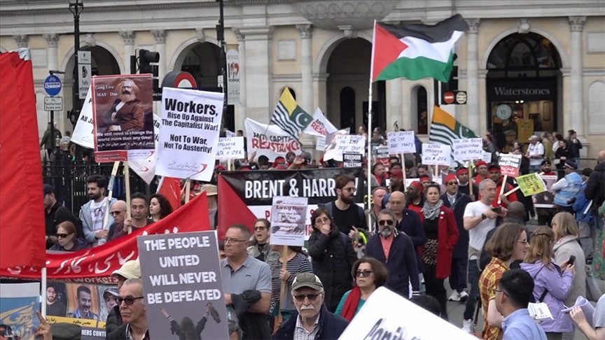 Londra'da Gazze için ateşkes çağrısı yapıldı
