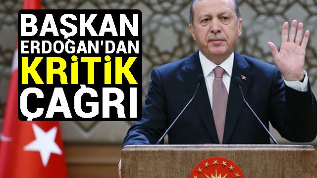 Başkan Erdoğan''dan kritik çağrı!
