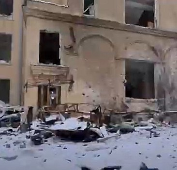 Ukrayna'nın Harkiv kentindeki yıkım görüntülendi
