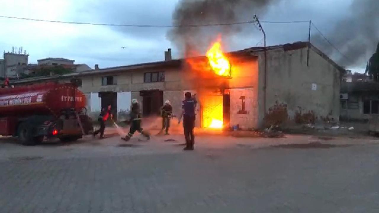 Edirne'de sebze halinde yangın