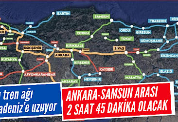 Ankara-Samsun arası 2 saat 45 dakika olacak