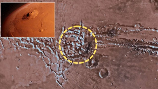 Mars'ta yanardağ keşfedildi
