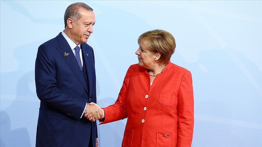 Erdoğan, G20'de Merkel'i kabul etti
