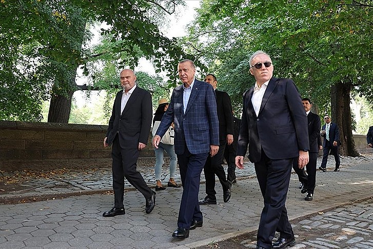 Başkan Erdoğan, Central Park'ta yürüyüş yaptı