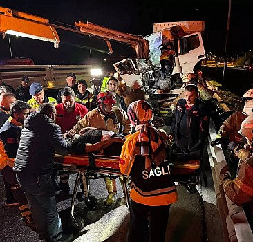 Kuzey Marmara Otoyolu'nda tır kazası: Yaralılar var