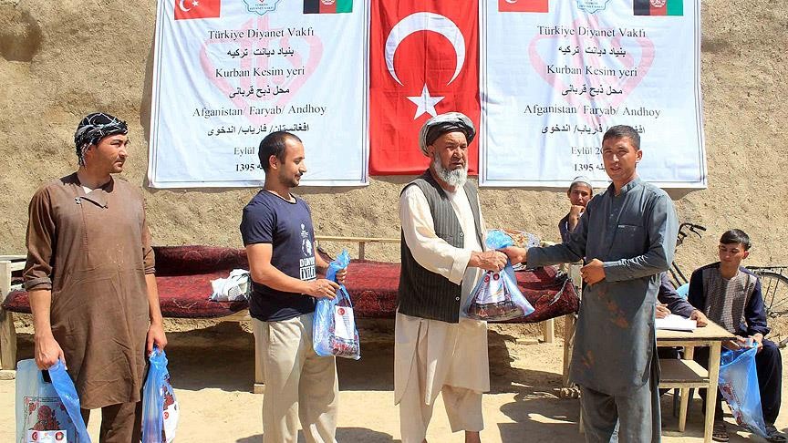 Türkiye Diyanet Vakfından Afganistan'da 25 bin aileye kurban eti yardımı