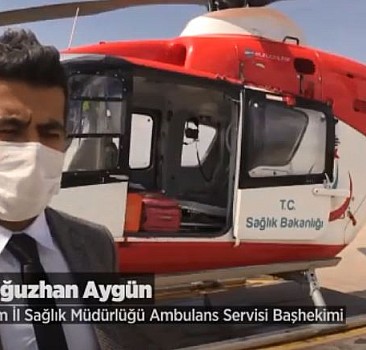 Ambulans helikopter Doğu Anadolu'da acil hastalara "Hızır" gibi yetişiyor