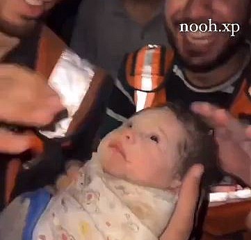 Gazze'de bir bebek 37 gün sonra enkazdan sağ kurtarıldı