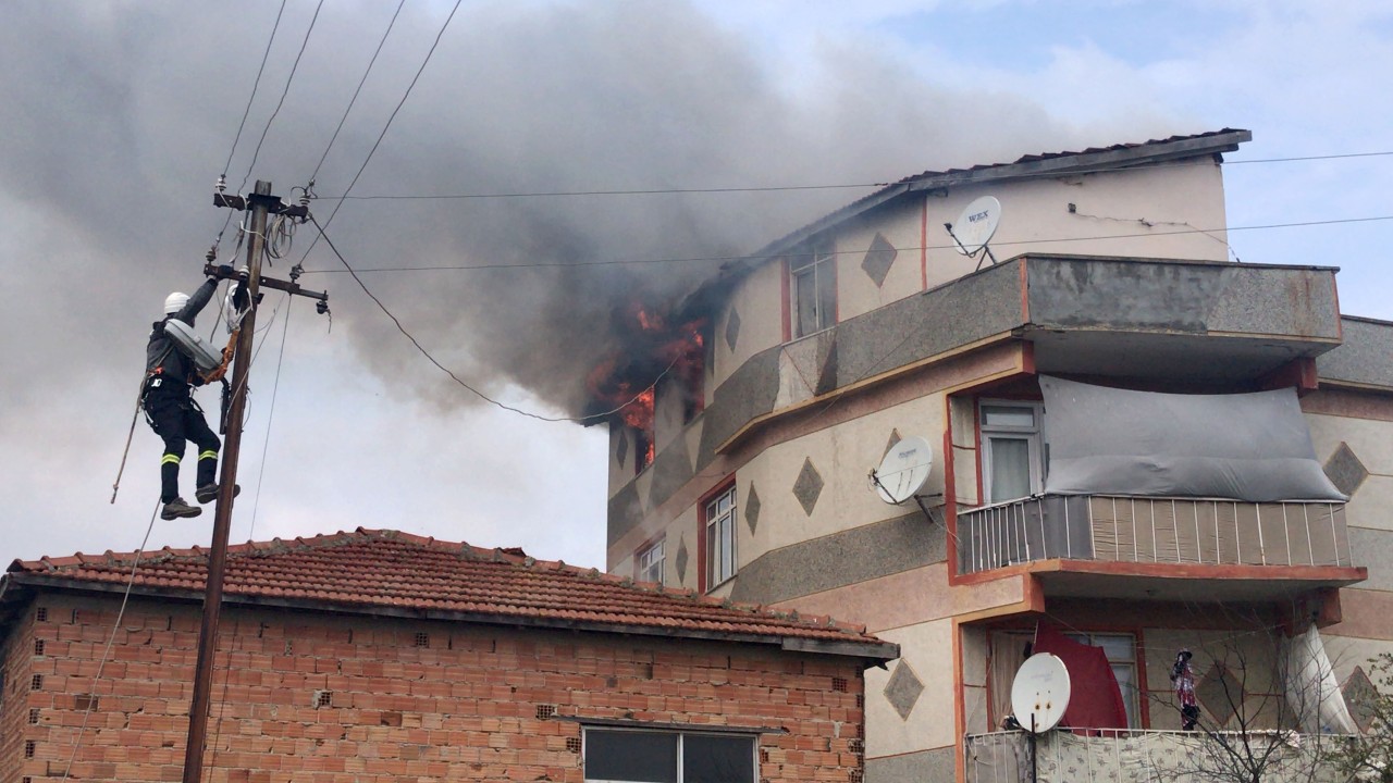 Edirne'de korkutan yangın