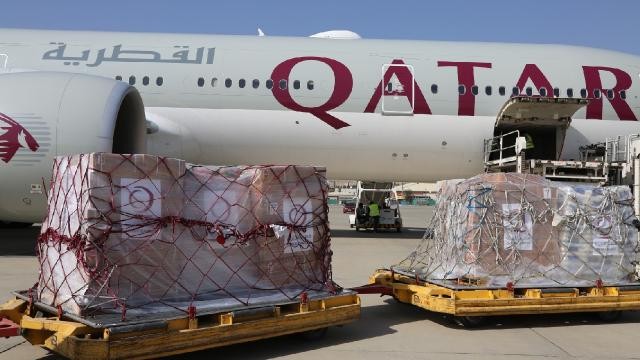 Katar'dan yardım taşıyan altıncı uçak Kabil'e ulaştı