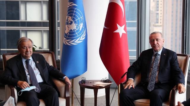 Erdoğan, Guterres'le görüştü