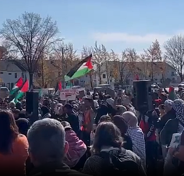 Biden'ın evinin önünde Gazze protestosu