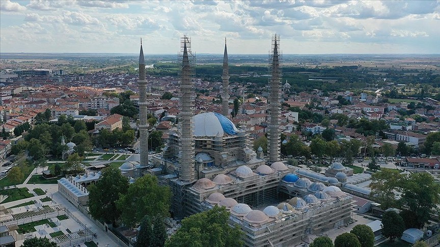 Selimiye Camisi'nin restorasyonu sürüyor