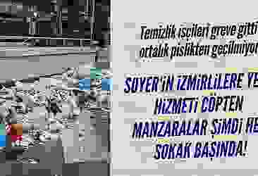 İzmir'i çöp götürüyor! Temizlik işçileri greve gitti