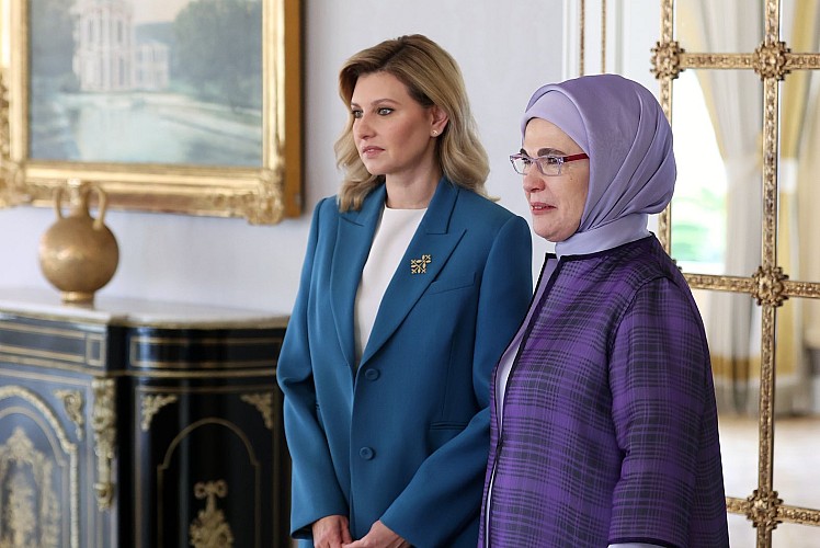 ​Emine Erdoğan, Ukrayna Devlet Başkanı'nın eşini İstanbul'da ağırladı