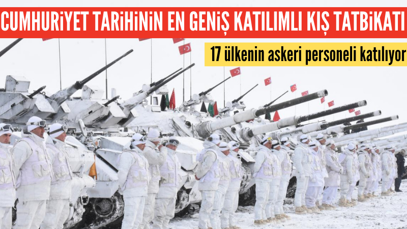 Türkiye ve Azerbaycan askerleri Kış Tatbikatı'nda