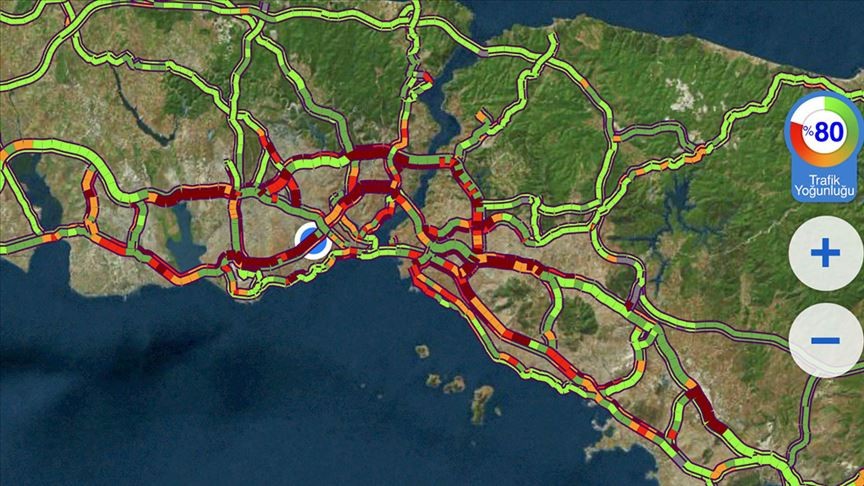 İstanbul'da trafiği yüzde 89'u gördü