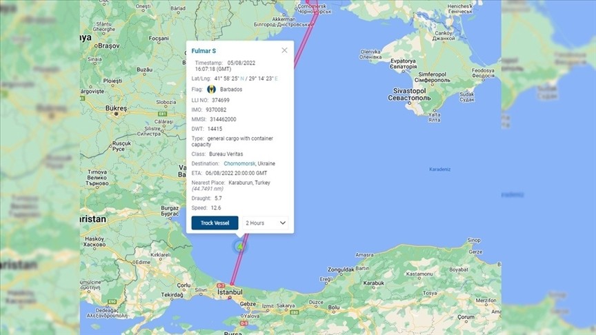 Tahıl taşıyacak gemi Ukrayna karasularına ulaştı
