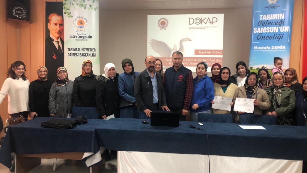 Samsun'da kaz üreticisi kadınlara eğitim desteği