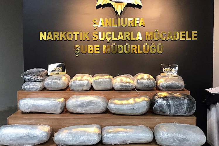 Şanlıurfa'da  117 kilogram  uyuşturucu ele geçirildi