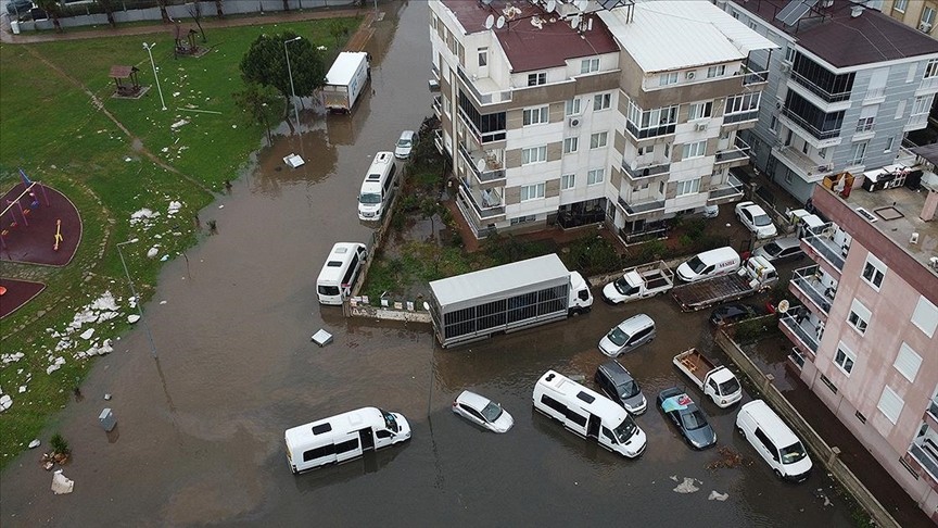 Antalya'daki şiddetli yağışların bilançosu belli oldu