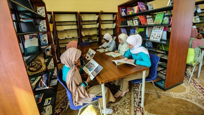 ​Türkiye Maarif Vakfı Sudan'daki okulunda kütüphane açılışı yaptı