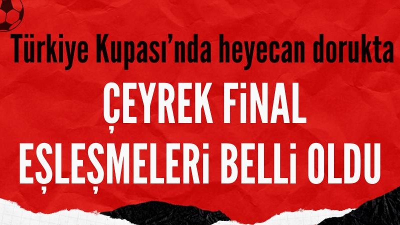 Türkiye Kupası çeyrek final eşleşmeleri belli oldu