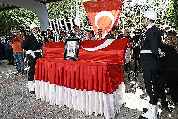 Şehit polis memuru için cenaze töreni düzenlendi