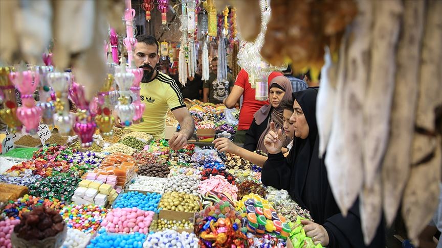 Bağdat'taki tarihi Şorca Çarşısı'nda ramazan hareketliliği
