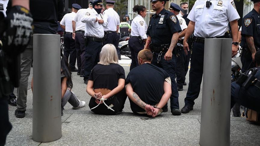 ABD'de yapılan protestoda 20 gözaltı