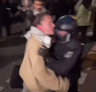 Alman polisinden göstericilere sert müdahale