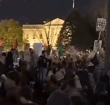 Filistin destekçileri Beyaz Saray'ın kapılarına dayandı