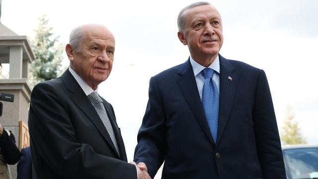 Başkanı Erdoğan, MHP Lideri Bahçeli ile bir araya geldi