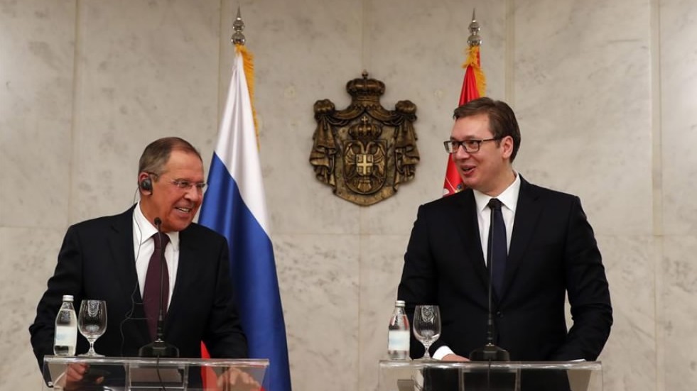 Sırbistan Cumhurbaşkanı, Lavrov'u kabul etti