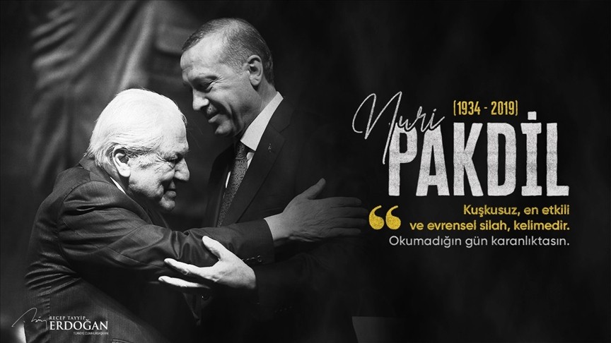 Erdoğan, edebiyatçı Nuri Pakdil'i andı